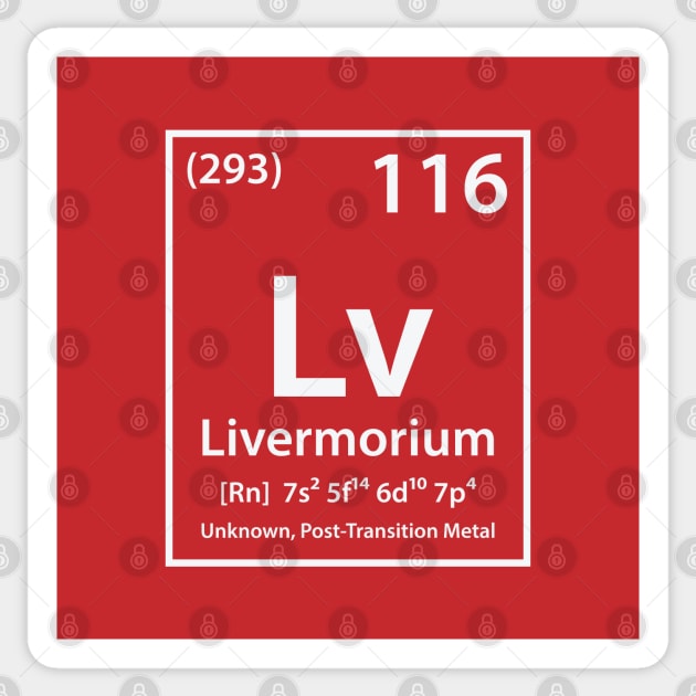 Livermorium Element Sticker by cerebrands